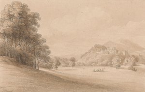Dunster Castle, Somerset: Schloss in der Ferne von Joseph Powell