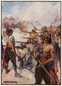 Plünderung von Panama durch Henry Morgan von Joseph Ratcliffe (after) Skelton