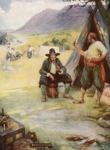 Wo jetzt die große Stadt Kapstadt steht, errichteten sie ihre Zelte und Hütten von Joseph Ratcliffe (after) Skelton