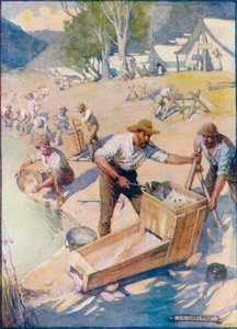 Den ganzen Tag lang war das Geräusch der Hacke und das Rumpeln der Wiege zu hören, um 1908, um 1920