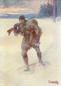 Allein über den unberührten Schnee, ca. 1908-1920
