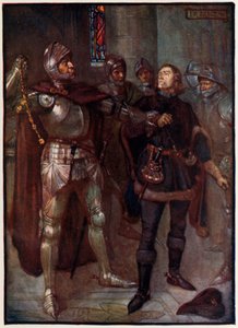 Der Earl of Angus reißt eine Goldkette vom Hals von Robert Cochrane von Joseph Ratcliffe Skelton