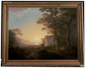 Ideale Landschaft mit Tempel von Joseph Rebell