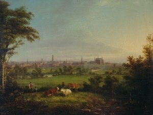 Leeds von den Wiesen, ca. 1825 von Joseph Rhodes