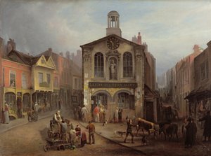 Die alte Moot Hall, Leeds, ca. 1825 von Joseph Rhodes