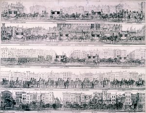 Queen Victorias Fortschritt durch London, 1837