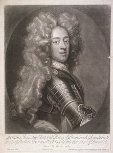Ovales Porträt von Georg II., König von Großbritannien, 1706 von Joseph Smith