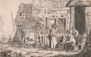 Hütte mit Menschen