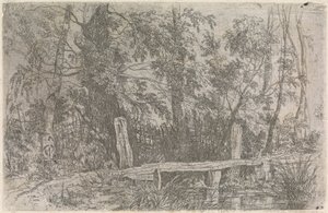 Landschaft mit Brücke
