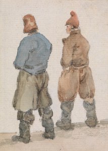 Zwei Fischer von hinten gesehen von Joseph Stannard