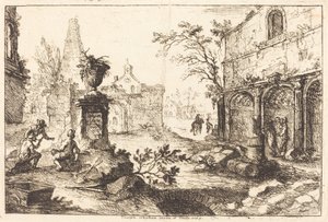 Architektonische Fantasie mit römischen Ruinen von Joseph Stephan