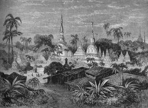 Pagoden, nahe Pegu, ca. 1880