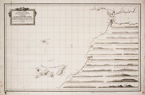 Karte der Westküste Afrikas und der Kanarischen Inseln