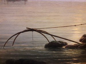 Ansicht eines Hafens am Morgen (Detail)
