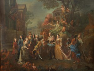 Allegorie auf die Wiedervereinigung Kurfürst Max Emanuels mit seiner Familie von Joseph Vivien