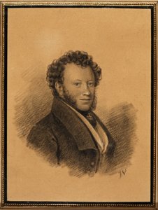 Porträt des Autors Alexander S. Puschkin 1799-1837, 1827