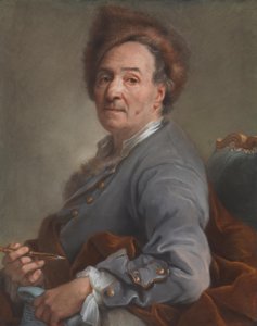 Selbstbildnis mit Pelzmütze von Joseph Vivien