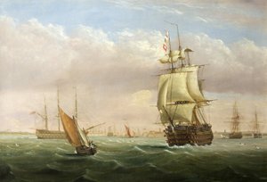 Hafeneinfahrt mit Schiffen
