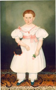 Mädchen mit Retikül und Rose von Joseph Whiting Stock