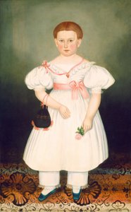 Mädchen mit Retikül und Rose, ca. 1840 von Joseph Whiting Stock