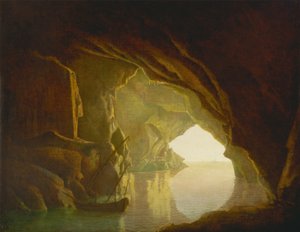 Eine Grotte im Golf von Salerno, Sonnenuntergang