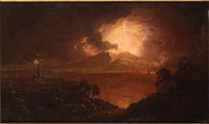 Ansicht des Vesuvs bei Nacht ausbrechend von Joseph Wright of Derby
