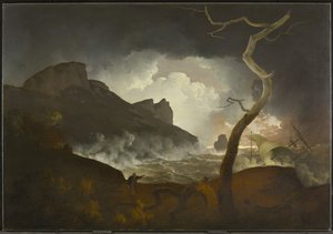 Antigonus im Sturm (Akt III, Szene iii, aus Shakespeares Das Wintermärchen), 1790-92 von Joseph Wright of Derby
