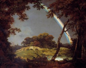 Landschaft mit Regenbogen
