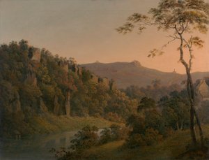 Matlock Dale, Blick auf den Black Rock Escarpment von Joseph Wright of Derby