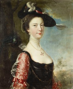 Porträt seiner Frau, Anne von Joseph Wright of Derby
