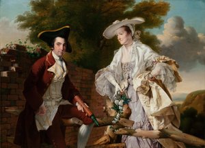 Porträt von Peter Perez Burdett und seiner ersten Frau Hannah von Joseph Wright of Derby