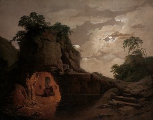 Virgils Grab bei Mondlicht, mit Silius Italicus deklamierend, 1779