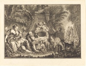 Ländliche Freuden von Joseph de Longueil after Charles Eisen