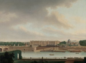 Die Aussicht von der Batavischen Botschaft in Paris von Josephus Augustus Knip (signed by artist)