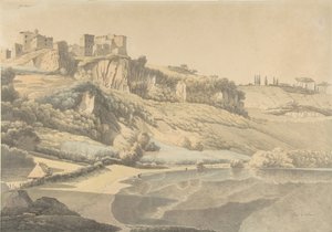 Genzano und der Nemisee, frühes 19. Jahrhundert von Josephus Augustus Knip