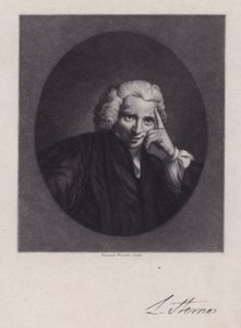Laurence Sterne, irischer Schriftsteller und Geistlicher, Autor von Tristram Shandy von Joshua (after) Reynolds