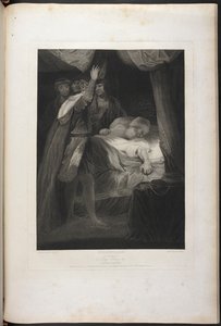 Zweiter Teil von König Heinrich VI. Akt III Szene III - König Heinrich, Salisbury und Warwick; der Kardinal im Bett von Joshua (after) Reynolds