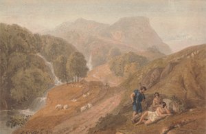 Arkadische Landschaft mit Hirten