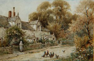 Straßenrandhäuser im Sommer von Joshua Fisher