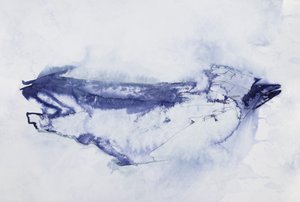 Abstrakter Blauer Vogel von Joshua Hoskins