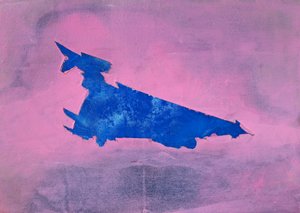 Abstrakte blaue Form