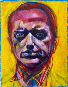 Intensives farbenfrohes Porträt von Joshua Hoskins