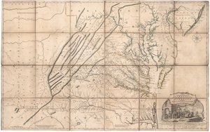 Eine Karte des bewohnten Teils von Virginia von Fry und Jefferson von Joshua & Jefferson Peter Fry