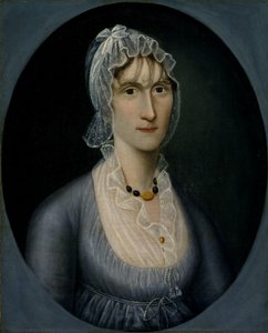 Porträt von Frau Barbara Baker Murphy (Ehefrau eines Kapitäns) von Joshua Johnson