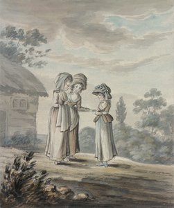Landschaft mit drei Figuren von Joshua Kirby Baldrey