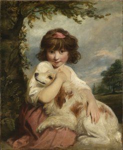 Ein junges Mädchen und ihr Hund