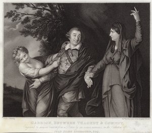Garrick zwischen Tragödie und Komödie von Joshua Reynolds