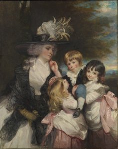 Lady Smith Charlotte Delaval und ihre Kinder George Henry, Louisa und Charlotte, 1787 von Joshua Reynolds