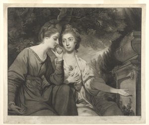Mrs. Harriet Bouverie und Mrs. Frances Ann Crewe, graviert von Giuseppe Marchi, 1770 von Joshua Reynolds