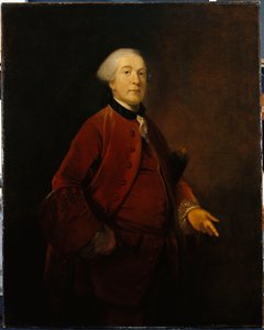 Porträt von George Ashby, stehend, dreiviertel Länge, mit Jacke und Weste von Joshua Reynolds